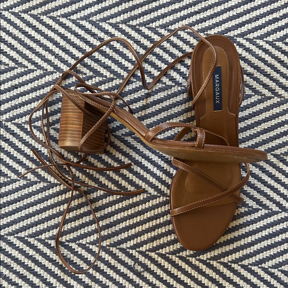 Margaux The Soho Heeled Sandals in Saddle Nappa